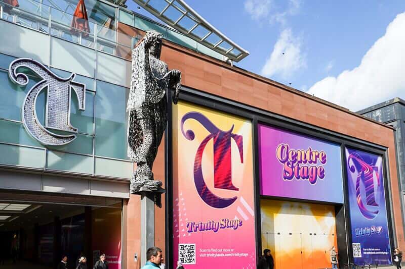 An image of the Trinity Stage exterior signage.
